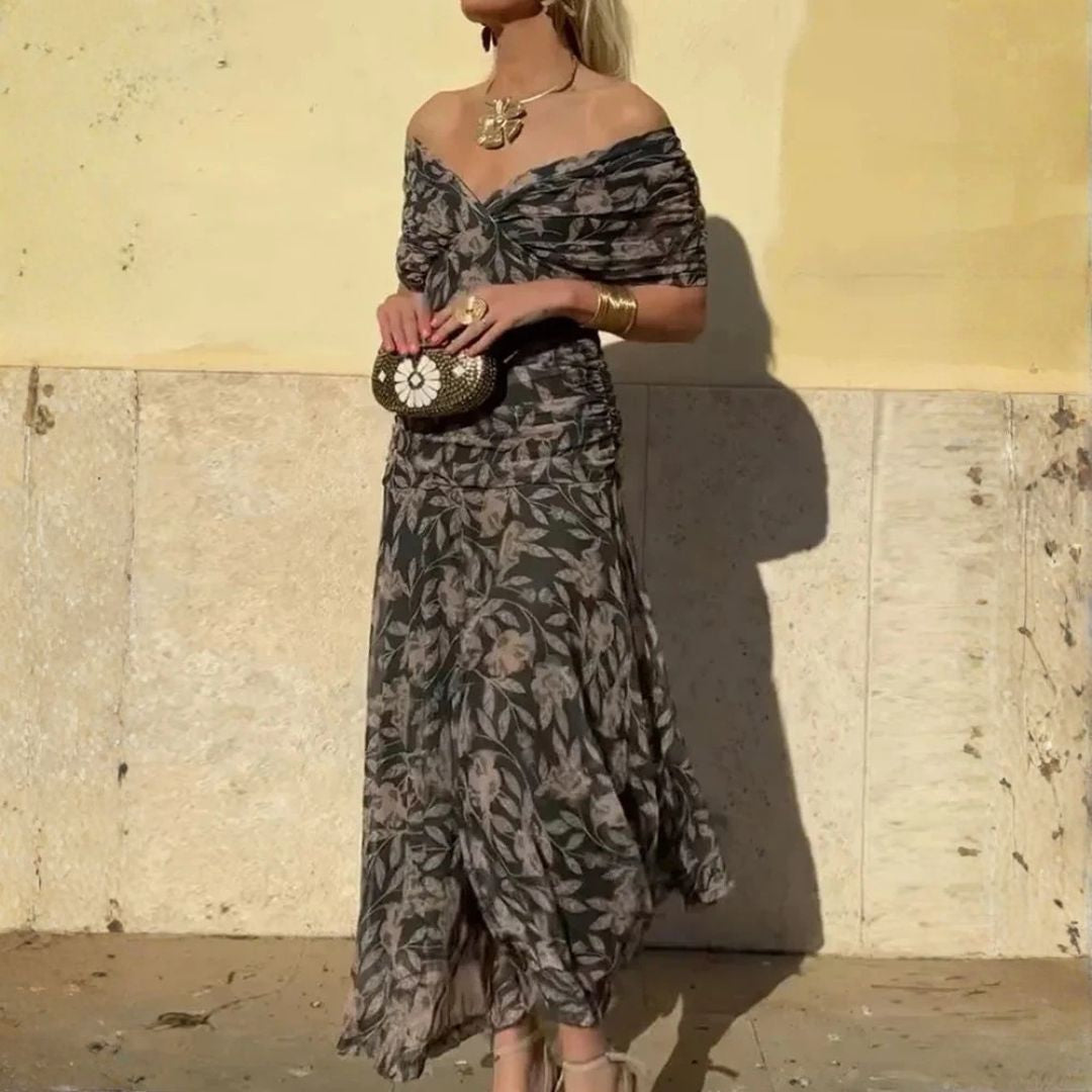 Lunelle - Elegant Dress With V-Neckline