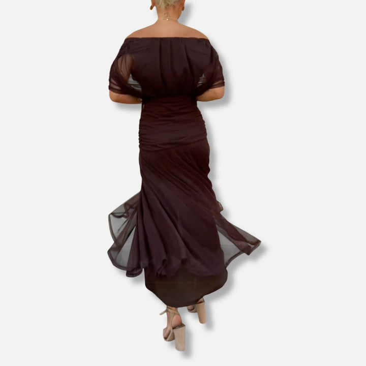 Lunelle - Elegant Dress With V-Neckline