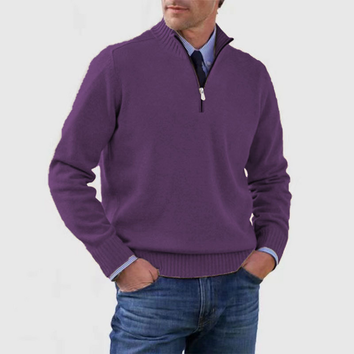 Hermann | Elegant Men's Pullover with Half-Zip