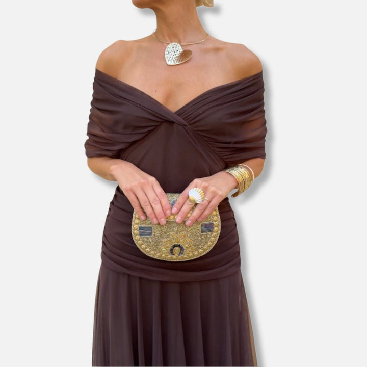 Lunelle - Elegant Dress With V-Neckline