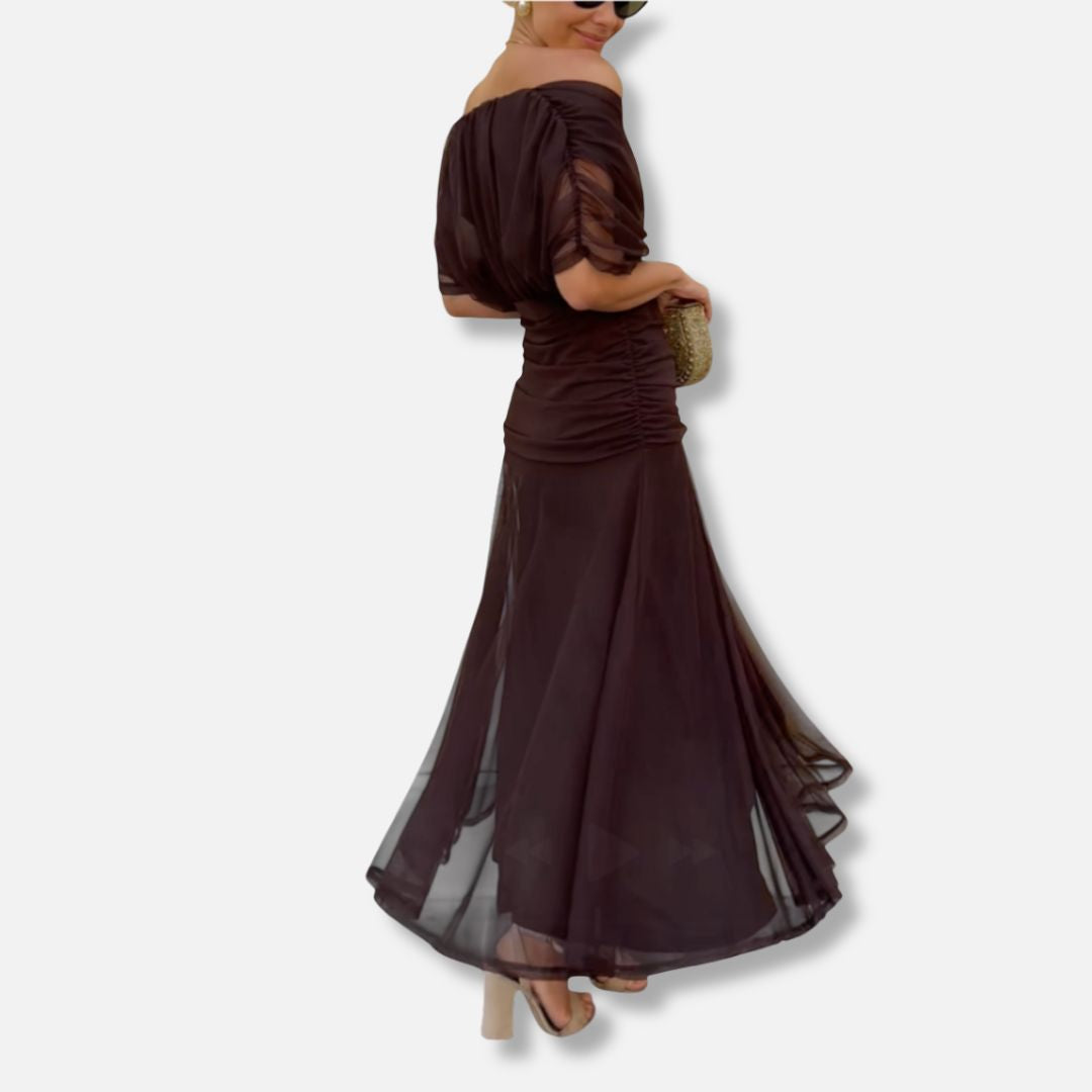 Lunelle - Elegant Dress With V-Neckline