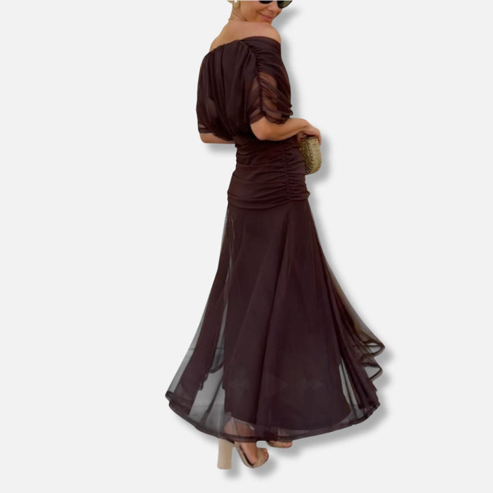 Lunelle - Elegant Dress With V-Neckline