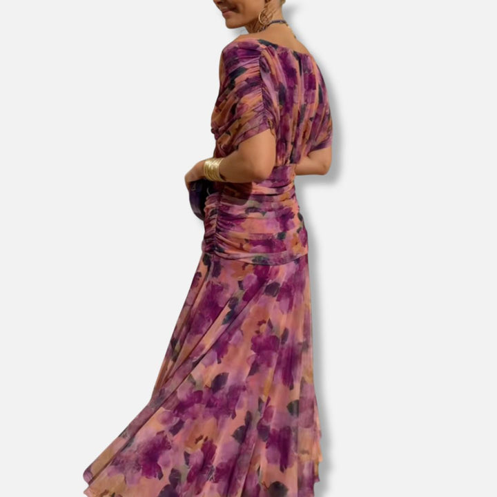 Lunelle - Elegant Dress With V-Neckline