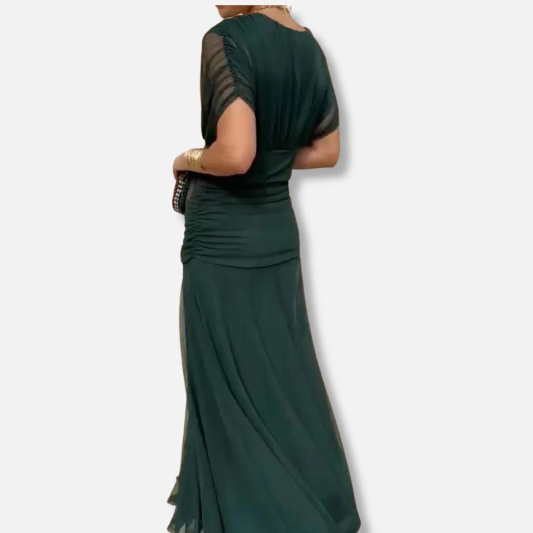 Lunelle - Elegant Dress With V-Neckline