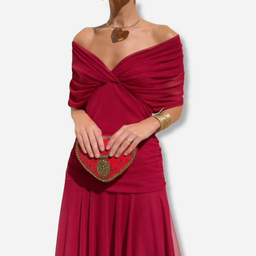 Lunelle - Elegant Dress With V-Neckline