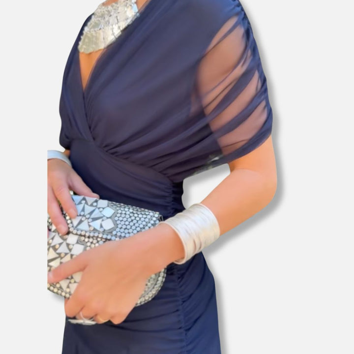 Lunelle - Elegant Dress With V-Neckline