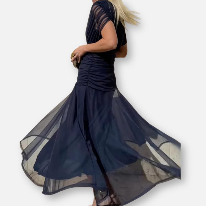 Lunelle - Elegant Dress With V-Neckline