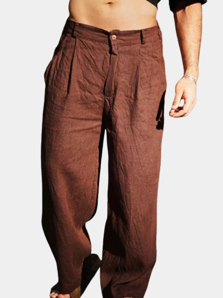 DARIO | WIDE LEG LINEN TROUSERS