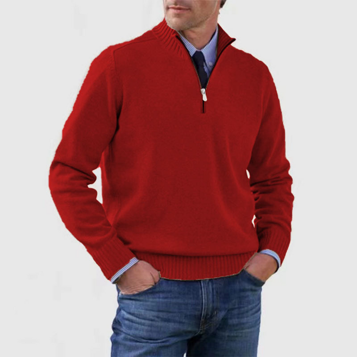 Hermann | Elegant Men's Pullover with Half-Zip