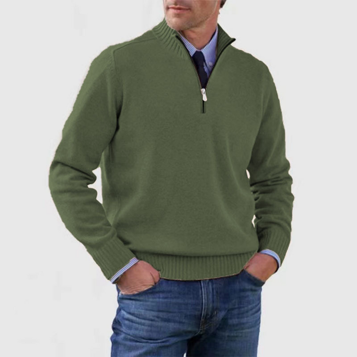 Hermann | Elegant Men's Pullover with Half-Zip