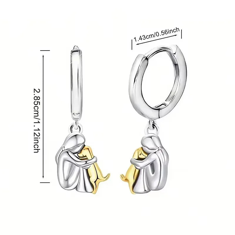 Elisa - Dog Icon Earrings (Round Closure)