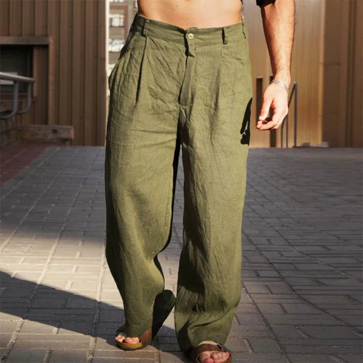 DARIO | WIDE LEG LINEN TROUSERS