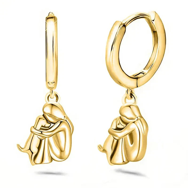 Elisa - Dog Icon Earrings (Round Closure)
