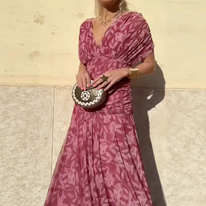 Lunelle - Elegant Dress With V-Neckline