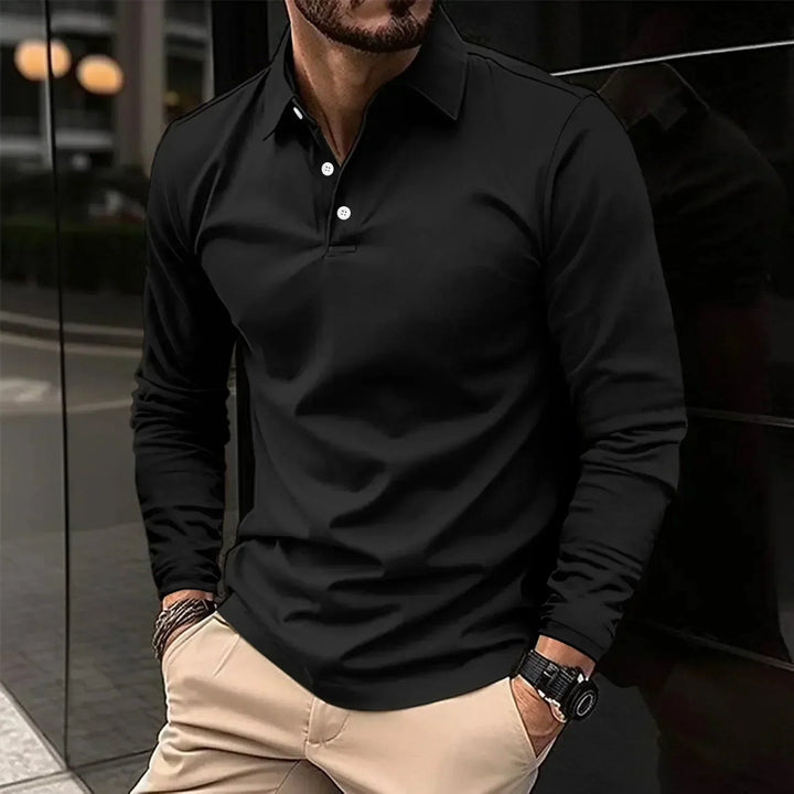 Liam | Modern Fit Long-Sleeve Polo