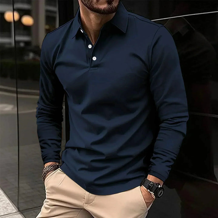 Liam | Modern Fit Long-Sleeve Polo