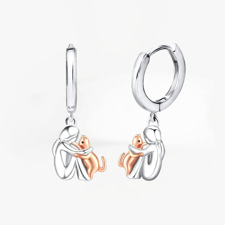 Elisa - Cat Icon Earrings (Round Closure)